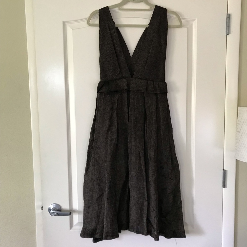 Plunging neckline and low back cocktail dress